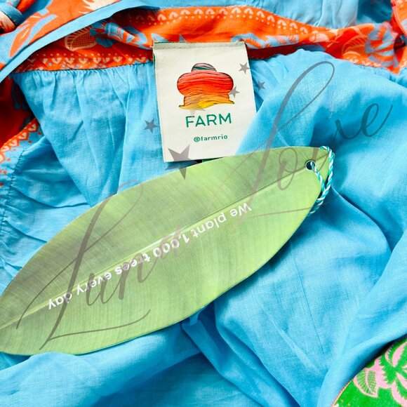 FARM RIO Mixed Lace Garden Midi Dress NWT - Picture 12 of 13